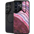Plum Watercolor Geode Galaxy S25 Kickstand Case