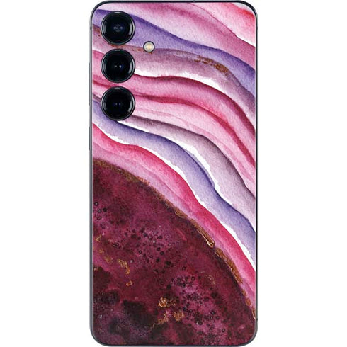 Plum Watercolor Geode Galaxy S25 Skin