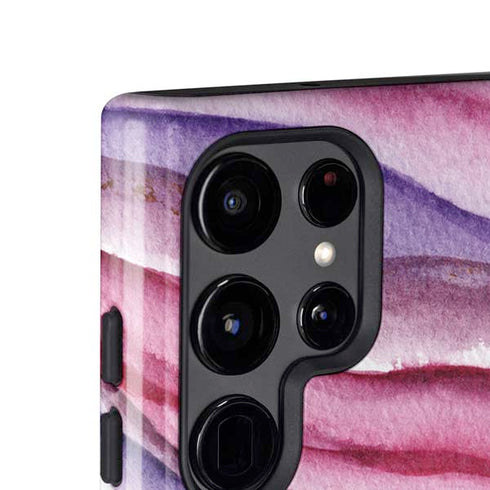 Plum Watercolor Geode Galaxy S25 Ultra Impact Case