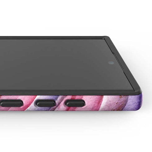 Plum Watercolor Geode Galaxy S25 Ultra Impact Case