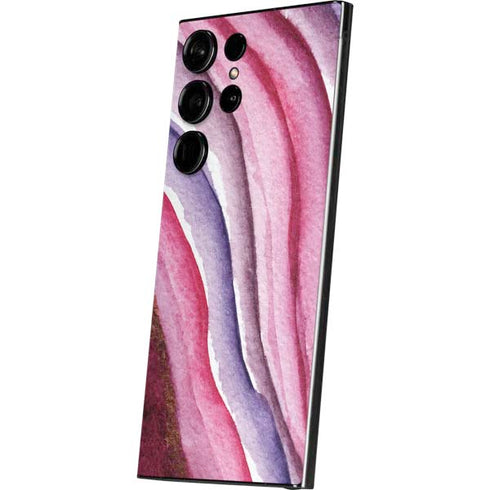 Plum Watercolor Geode Galaxy S24 Ultra Skin