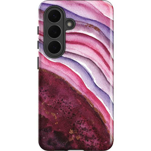 Plum Watercolor Geode Galaxy S26 Plus Impact Case