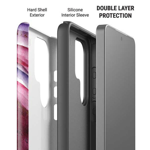 Plum Watercolor Geode Galaxy S26 Ultra Impact Case