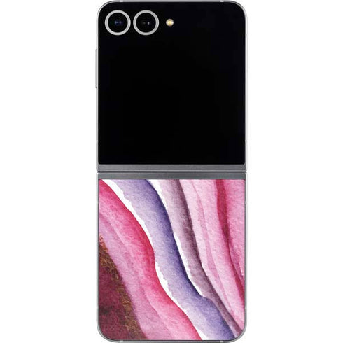 Plum Watercolor Geode Galaxy Z Flip6 Skin