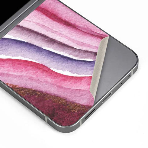 Plum Watercolor Geode Galaxy Z Flip6 Skin