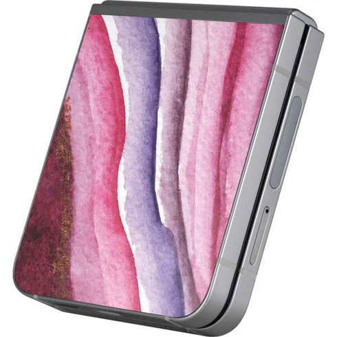 Plum Watercolor Geode Galaxy Z Flip6 Skin