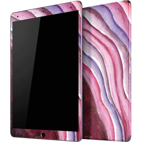 Plum Watercolor Geode iPad Skins