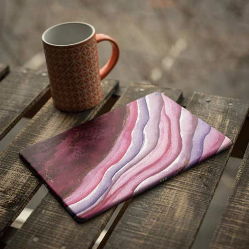 Plum Watercolor Geode iPad Skins