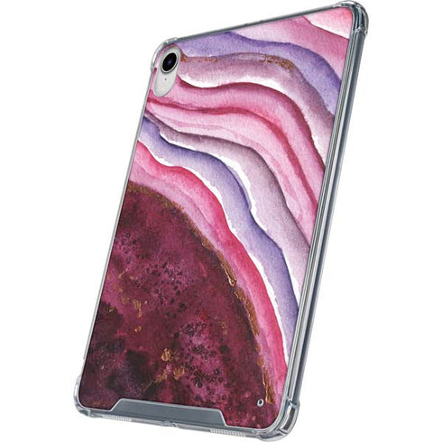 Plum Watercolor Geode iPad 11th Gen (2025) Clear Case