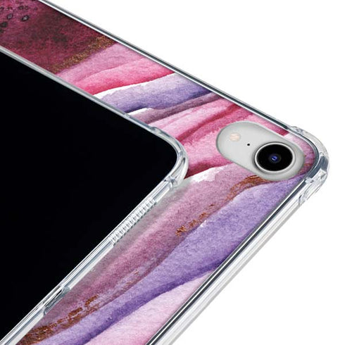 Plum Watercolor Geode iPad 11th Gen (2025) Clear Case