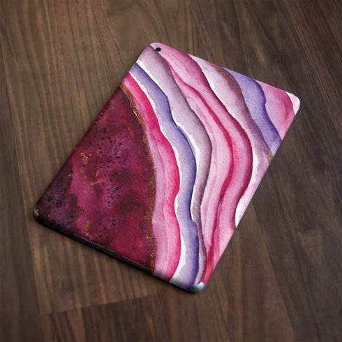 Plum Watercolor Geode Apple iPad Skin