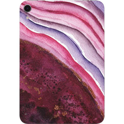 Plum Watercolor Geode Apple iPad Mini Skin