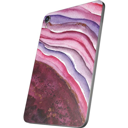 Plum Watercolor Geode Apple iPad Mini Skin