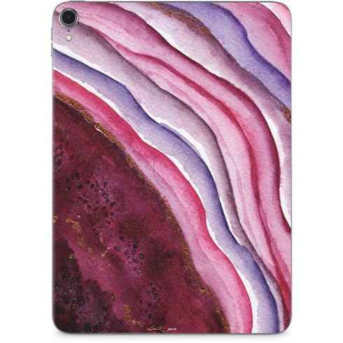Plum Watercolor Geode Apple iPad Pro Skin