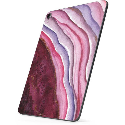 Plum Watercolor Geode Apple iPad Pro Skin