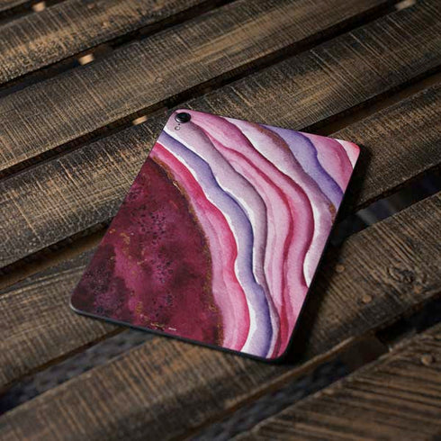 Plum Watercolor Geode Apple iPad Pro Skin