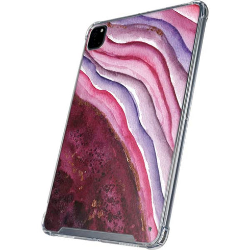 Plum Watercolor Geode iPad Cases