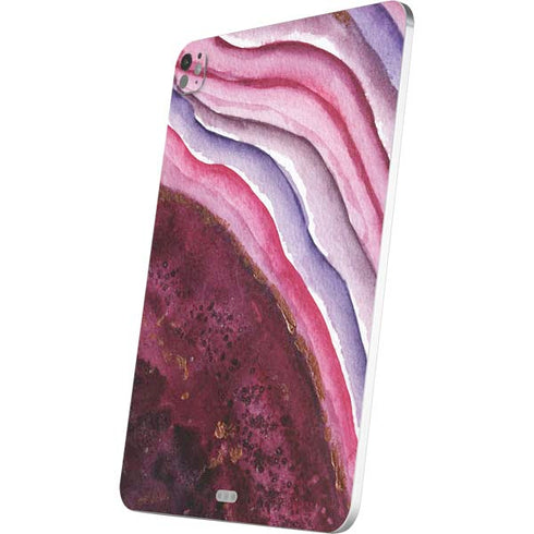 Plum Watercolor Geode iPad Pro 13in M4 (2024) Skin