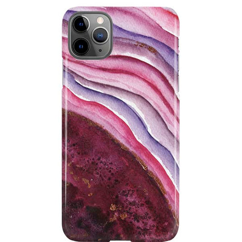 Plum Watercolor Geode iPhone Cases