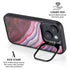 Plum Watercolor Geode iPhone 14 Plus Kickstand Case