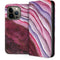 Plum Watercolor Geode iPhone 14 Pro Folio Case