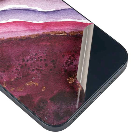 Plum Watercolor Geode iPhone Skins