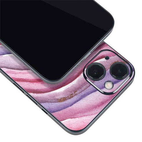 Plum Watercolor Geode iPhone Skins