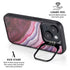 Plum Watercolor Geode iPhone 15 Kickstand Case