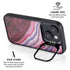 Plum Watercolor Geode iPhone 15 Plus Kickstand Case