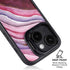 Plum Watercolor Geode iPhone 15 Plus Kickstand Case