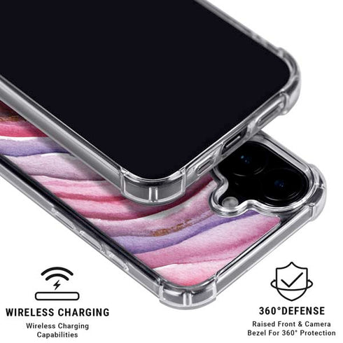 Plum Watercolor Geode iPhone 16 MagSafe Case