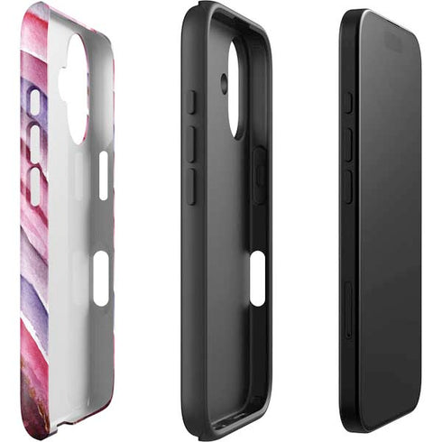 Plum Watercolor Geode iPhone 16 Plus Impact Case