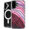 Plum Watercolor Geode iPhone 16 Plus MagSafe Case