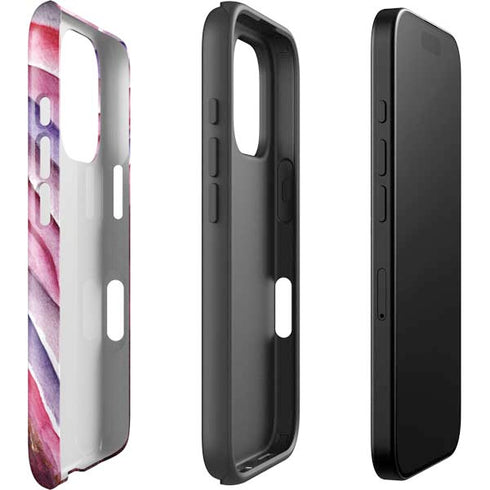 Plum Watercolor Geode iPhone 16 Pro Impact Case