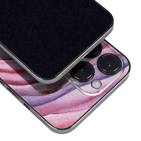 Plum Watercolor Geode iPhone 16 Pro Skin
