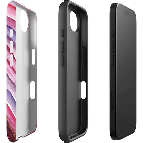 Plum Watercolor Geode iPhone 16e Impact Case