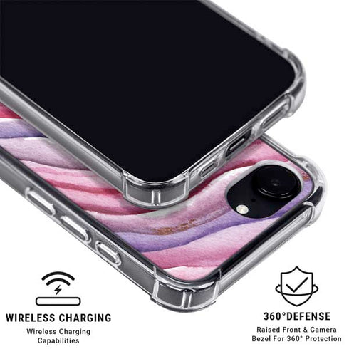 Plum Watercolor Geode iPhone 16e MagSafe Case