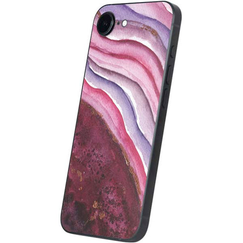 Plum Watercolor Geode iPhone 16e Skin