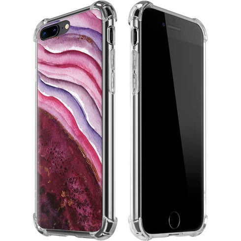 Plum Watercolor Geode iPhone Cases