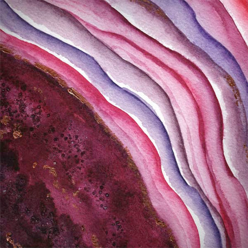 Plum Watercolor Geode MacBook Skins