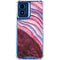 Plum Watercolor Geode Moto G 5G (2024) Clear Case