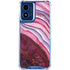 Plum Watercolor Geode Moto G 5G (2024) Clear Case