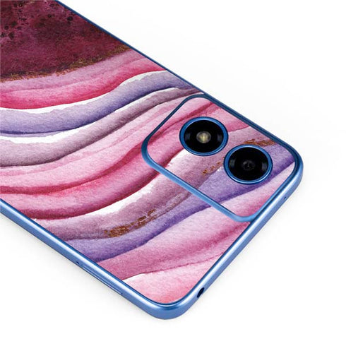 Plum Watercolor Geode Moto G Play 4G (2024) Skin