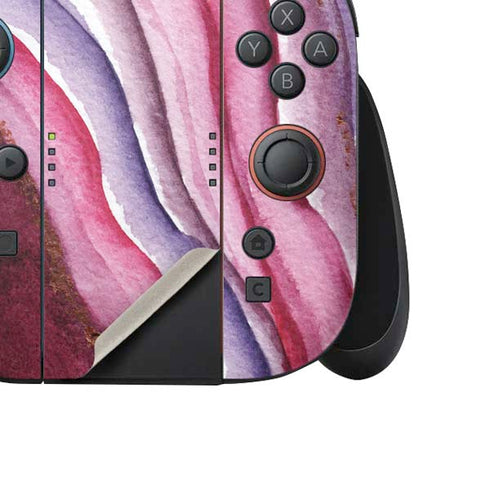 Plum Watercolor Geode Nintendo Switch 2 (2025) Joy-Con Controller Skin