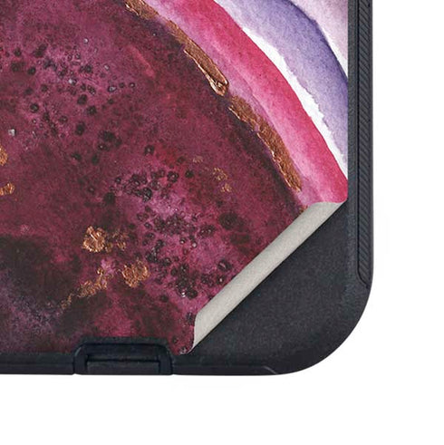 Plum Watercolor Geode Otterbox Defender iPhone Skin