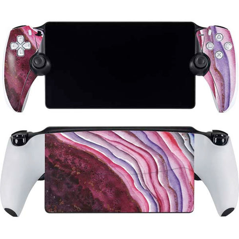 Plum Watercolor Geode PlayStation Portal Remote Player Skin