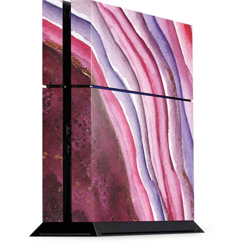 Plum Watercolor Geode PlayStation PS4 Skins