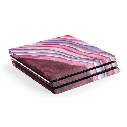 Plum Watercolor Geode PlayStation PS4 Skins