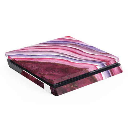 Plum Watercolor Geode PlayStation PS4 Skins