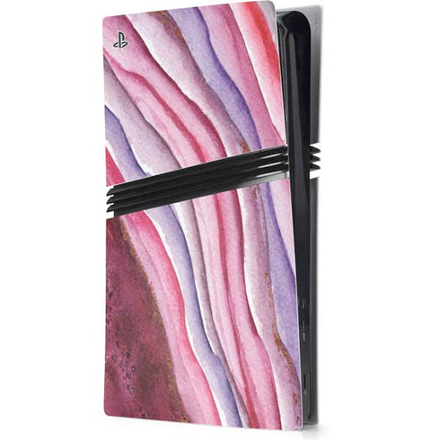 Plum Watercolor Geode PlayStation PS5 Skins